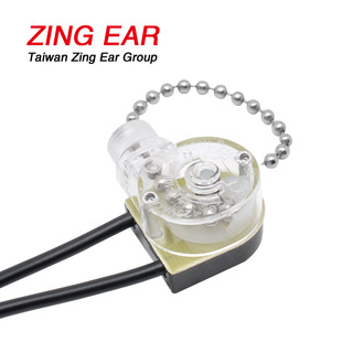 ZINGEAR for ZE-109 pull switch silver zipper with wire switch for fan light pull switch