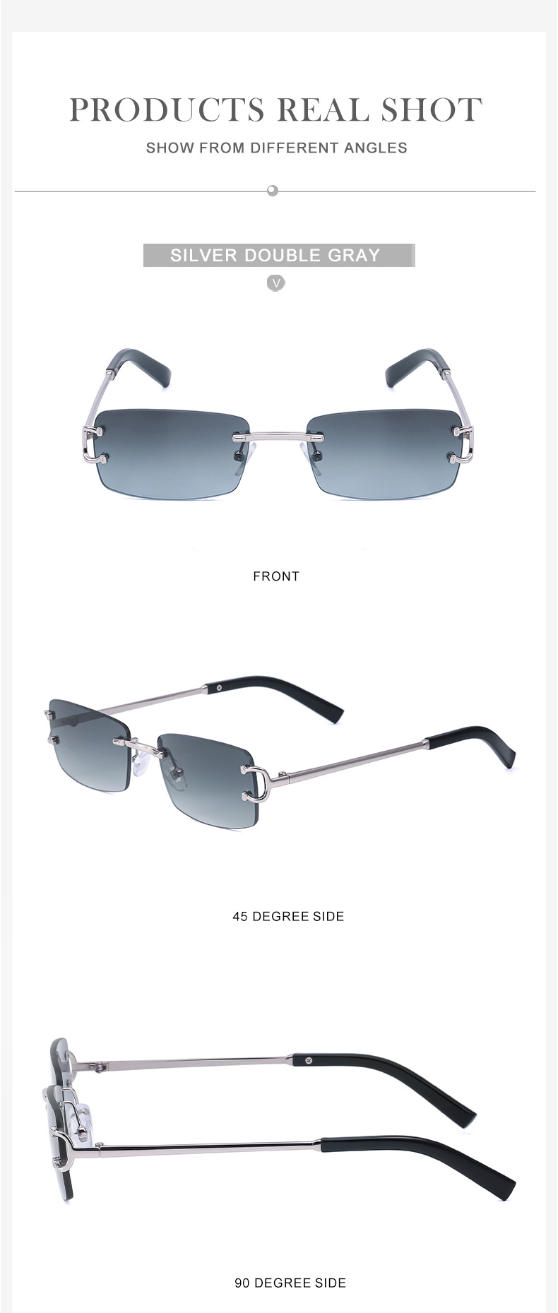 Fashion Square Frame Sunglasses Wholesale display picture 3