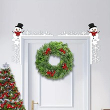 跨境新款圣诞老人门角板装饰摆件圣诞节家居用品创意门框雪人挂件