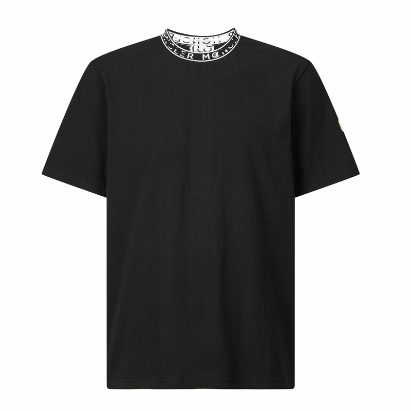 26Th Summer New Casual Fashion Collar Letter Logo Men's Solid Color Short-Sleeved T-Shirt