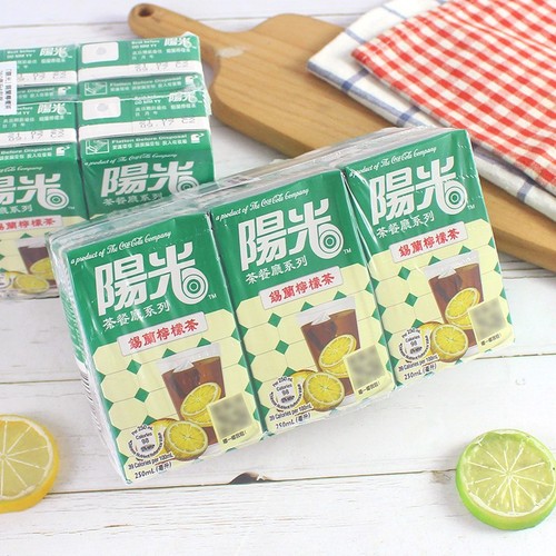 Imported from Hong Kong, Sunshine Ceylon lemon tea drink, after-dinner anti-greasy fruity black tea internet celebrity drink 250ml*6 boxes