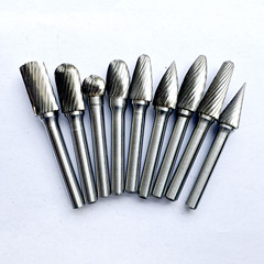 Tungsten Carbide Rotary Files 10mm 10 Pieces Full Set Single and Double-Edged Tungsten Carbide Grinding Bits Metal Polishing Manufacturer