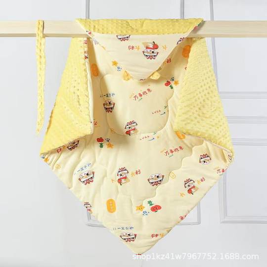 Newborn pure cotton quilt bean velvet baby quilt delivery room autumn and winter thickened out winter class a swaddling quilt