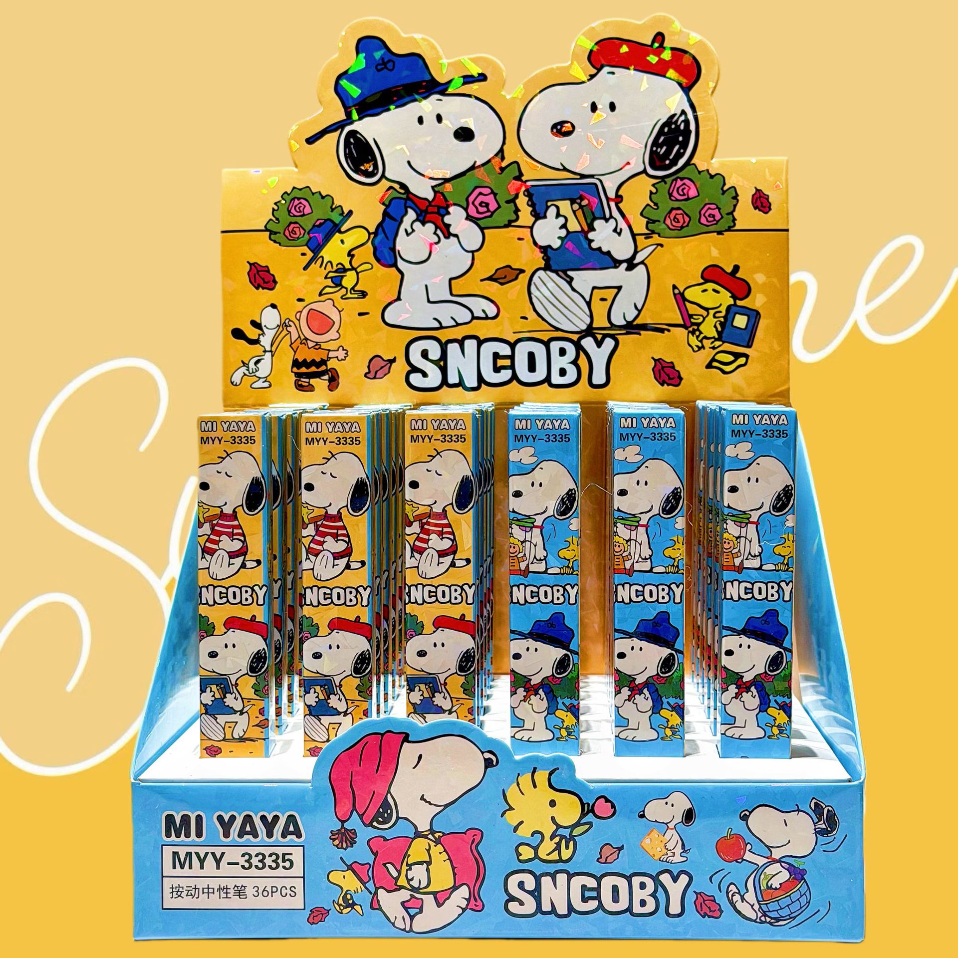 Nuevos productos Snubby caja ciega simple bolígrafo neutro de dibujos animados cachorro 0.5mm bolígrafo de agua negro
