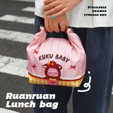 Мультяшная портативная вместительная и большая термосумка с застежкой