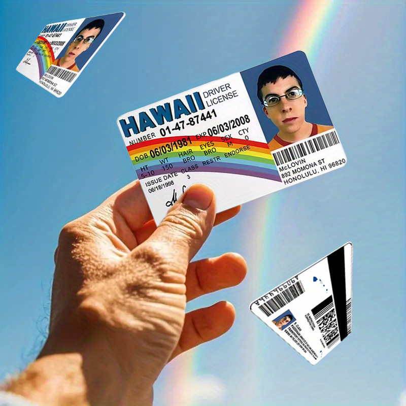 跨境新款PVC卡片McLovin身份证旗假驾照装饰创意的会员卡驾照卡片