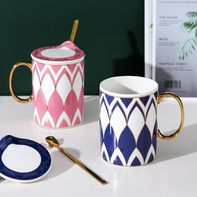 Creativo simple de moda cerámica taza de oficina regalo taza de café taza de agua taza de desayuno de pareja