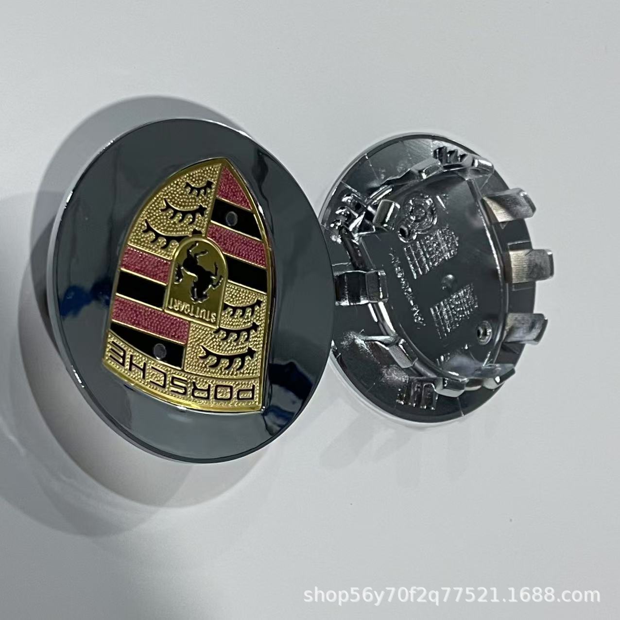 Suitable for Porsche Original Car Hub Cap Center Cap Various Series 76mm 65mm Elegant Black Bright Silver Matte Silver Gray Color