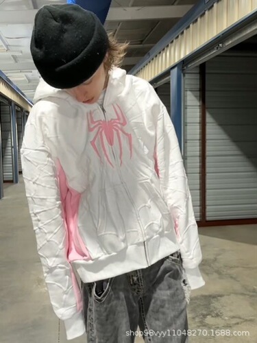 Marvel Gothic Dark Spider Full Zip Hooded Sweatshirt for Men and Women Loose Fit 3D Trendy Brand Sweatshirt Jacket