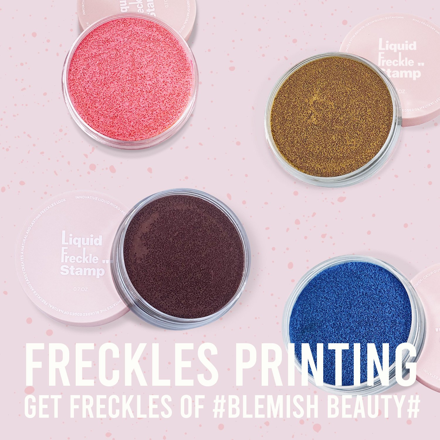 Multi-Color peca sello cojín de aire impermeable de larga duración en polvo pastel desechable natural peca maquillaje realista transfronterizo en stock al por mayor