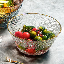 日式透明沙拉碗玻璃個性家用北歐單個水果盤大碗創意少女可愛餐具