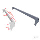ll supermarket shelf cross bar square tube, cross bar, adjustable (one end can be removed)