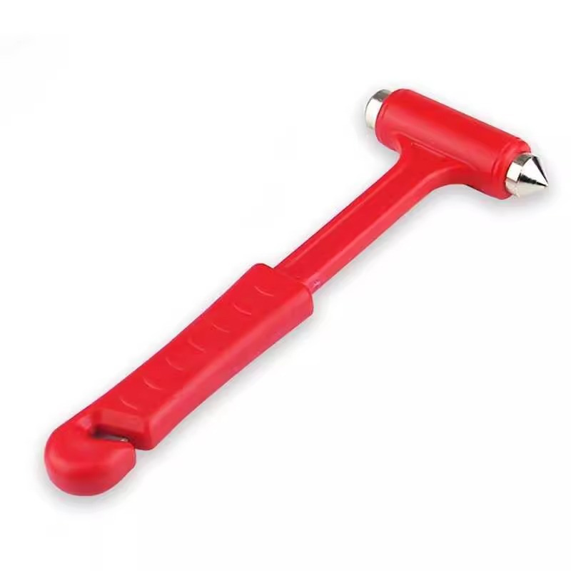 Martillo de emergencia automotriz multifuncional 2 en 1 mango largo sólido multifuncional artefacto mágico para romper ventanas cuchillo de corte de martillo de emergencia al aire libre image 6