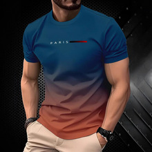 2025夏季热卖欧美男装青年运动数3d码印花T恤短袖一件起批