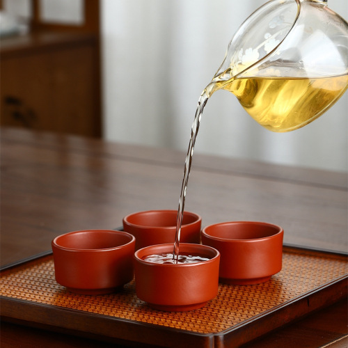 Zisha Cup Tea Cup Small Tea Cup Zisha Kung Fu Tea Cup Big Master Cup Wholesale Cup Slightly Flawed Peony Cup