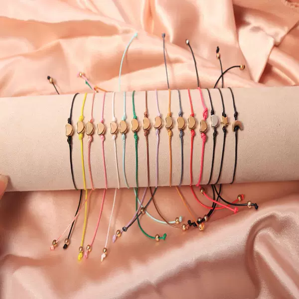 Cross-border Foreign Trade Love Bracelet Couple Hand-woven Adjustable Red Rope Bracelet Summer Simple All-match Bracelet for Women