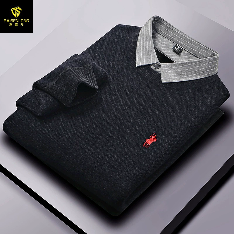 派森龙 Warm velvet sweater, base body-friendly set, for middle-aged man