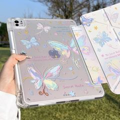 ins秘境蝴蝶Y折ipad平板保护壳air6/5代防摔苹果11寸带笔槽平板壳