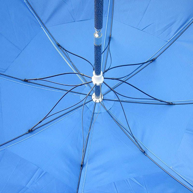 Outing camping outdoor sunshade flexible spring double-layer sun umbrella vertical stall wild fishing sun umbrella