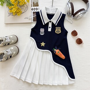 2026�ļ�Ůͯ�B��ȹ�n�濨ͨPolo����ȹСŮ���WԺ�L����ͯȹ����