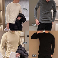 东大门男友衫3.0秋冬新款内搭外穿双面磨毛半高领保暖百搭打底衫