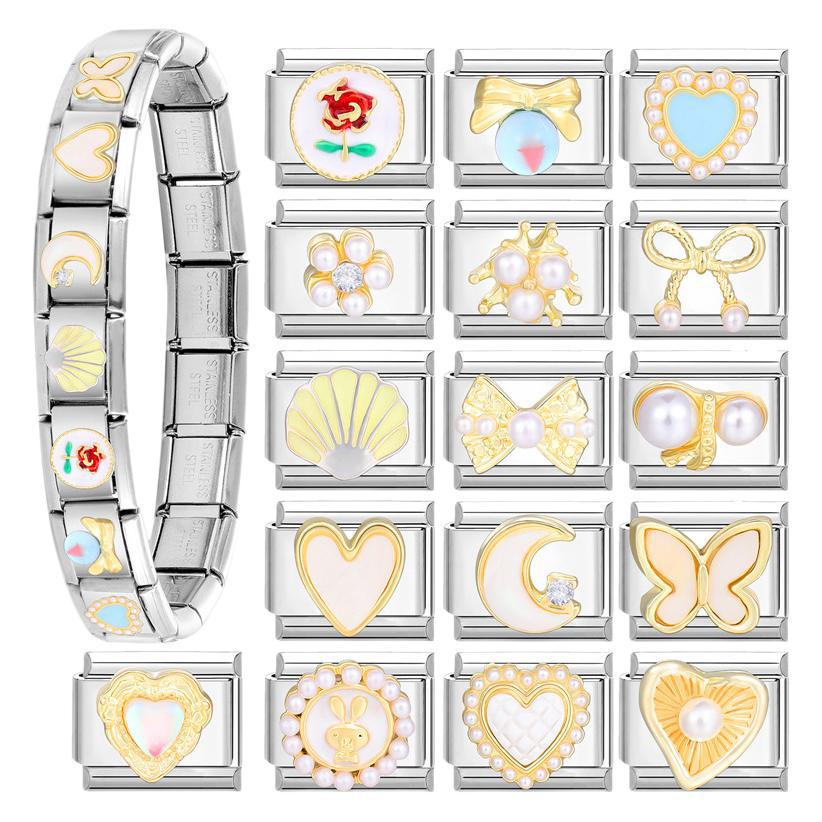 Italia charms creativo perla taladro creativo módulo versátil artesanía accesorios de pulsera módulo al por mayor
