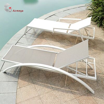 户外沙滩椅泳池折叠椅休闲懒人午休椅特斯林网布躺床庭院沙滩躺椅