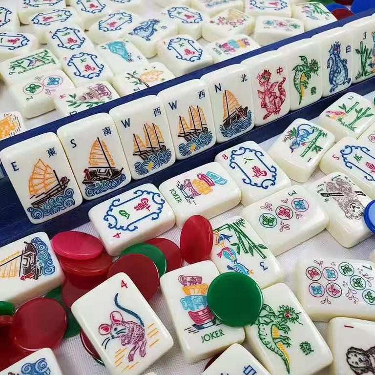 Natural Mother Nature Acrylic Mahjong Tiles Handcrafted Acrylic Mahjong American Mahjong Tiles American Style English Number Mahjong