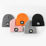 �羳��������һ�屣ů����ñ�� �ﶬ��֯ñ����led��Ů��֯ñ��