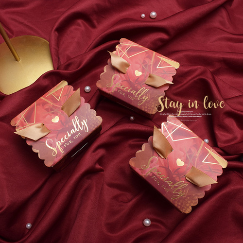 New European style ins wedding supplies square wedding candy box creative wedding bridesmaid gift gift candy box