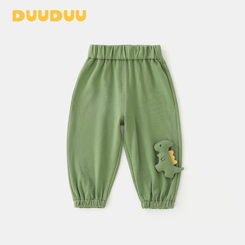 Duuduu Dinosaur Toddler Kidsren's Pants Summer Baby Pants Boys' Pants Summer Thin Anti-Mosquito Pants Baby Category a