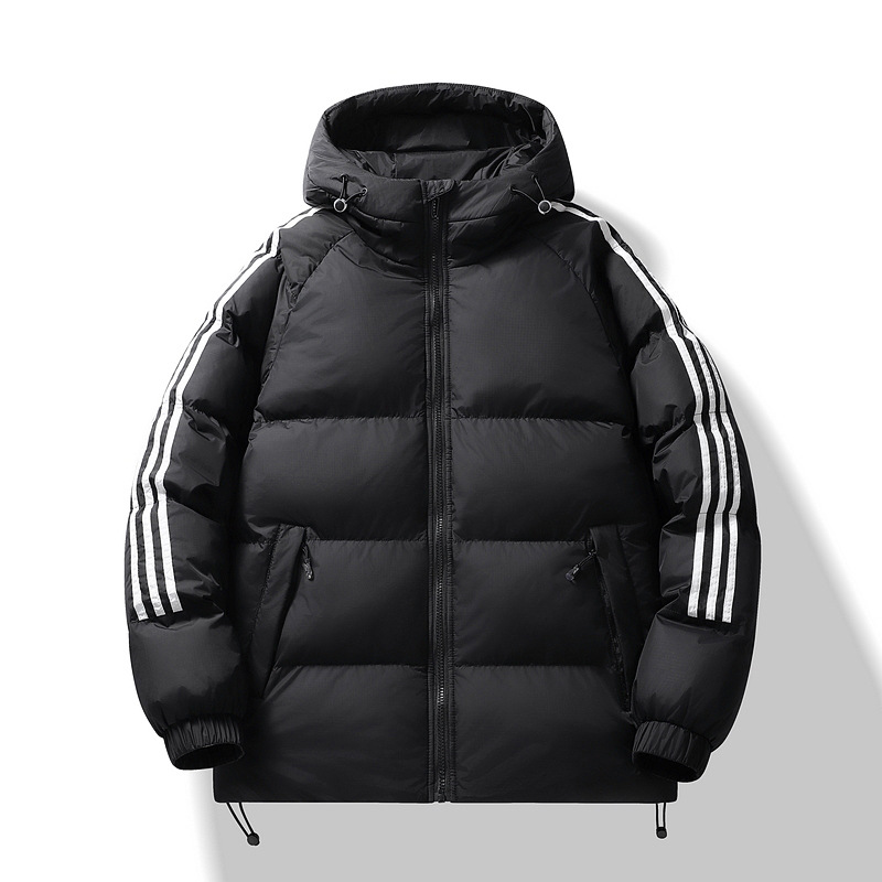 Tres barras transfronterizas chaqueta de algodón de pluma para hombres chaqueta de algodón con capuzas gruesa para hombres invierno calentamiento de algodón frío ropa de pan casual
