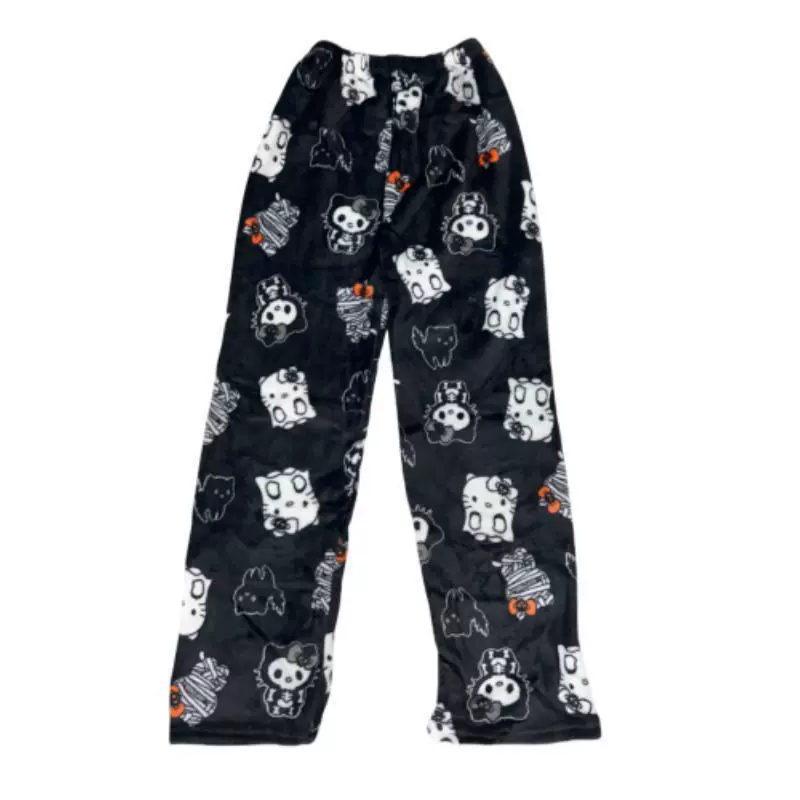 Фланелевые штаны Hello Kitty (женские) — тёплые флисовые пижамные брюки, размеры M–2XL