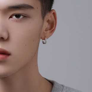 Vintage Style Chain Earrings for Men Trendy Cool Ins Niche Single 2022 New Men's Hoop Earrings Hot