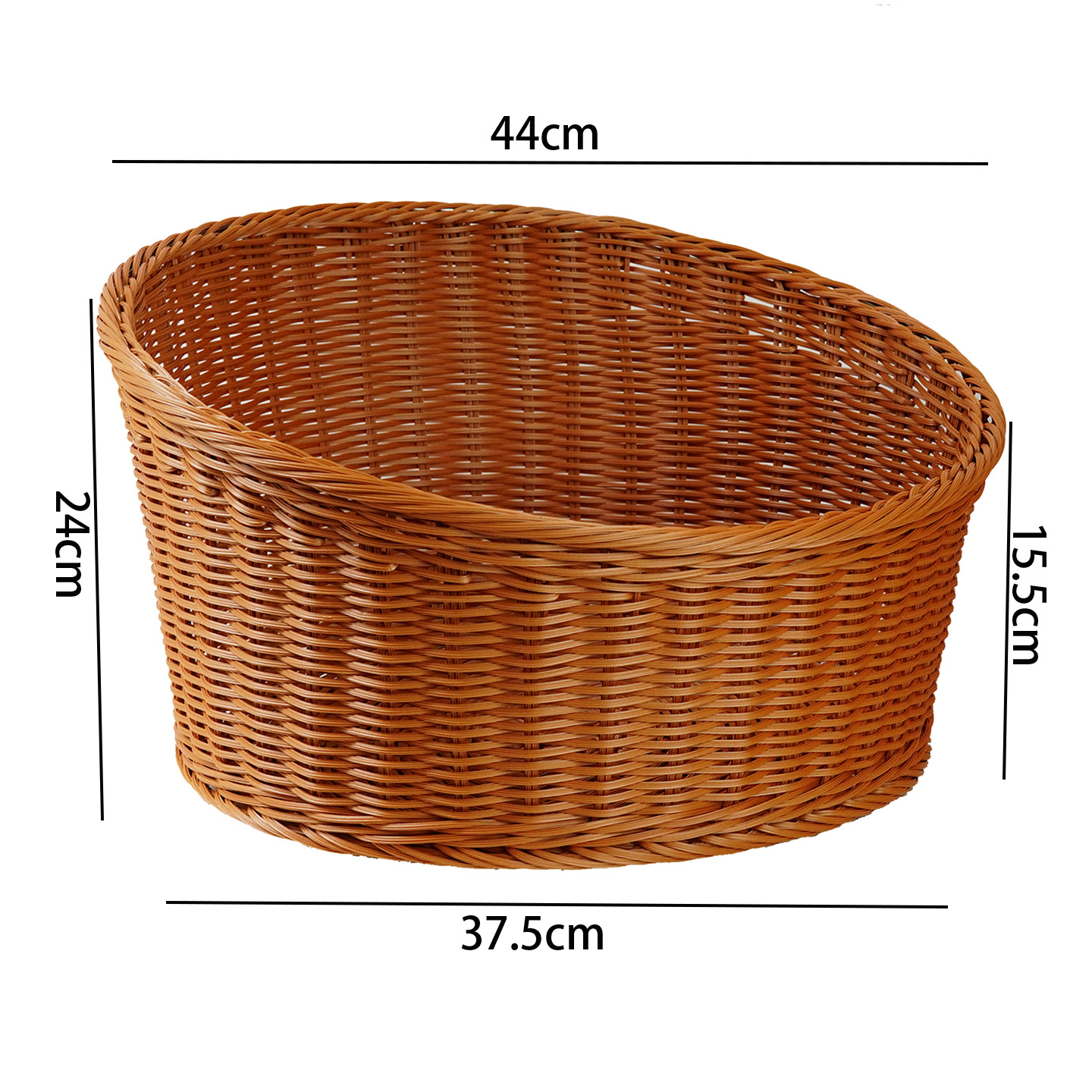 브라운 라운드 베벨 직경 44cm 특대형