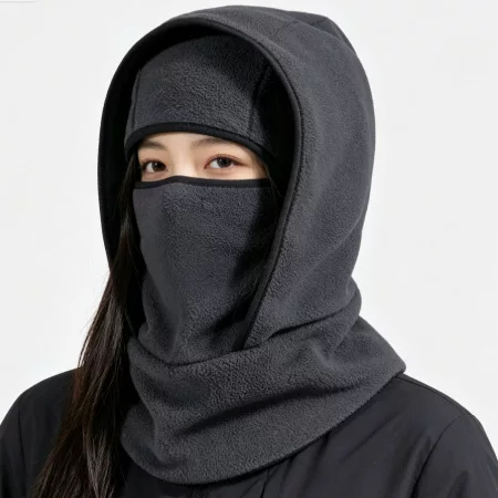Winter fleece headgear, unisex, windproof and warm, cycling face mask, ski face protector, neck warmer, all-in-one balaclava