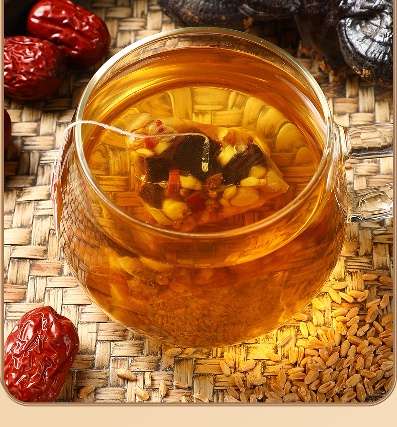 Astragalus Reishi Licorice Wheat Herbal Tea Huang Qi Ling Zhi Gan Mai Yin 6g x 15 Bags Sugar Free Wellness Drink key features