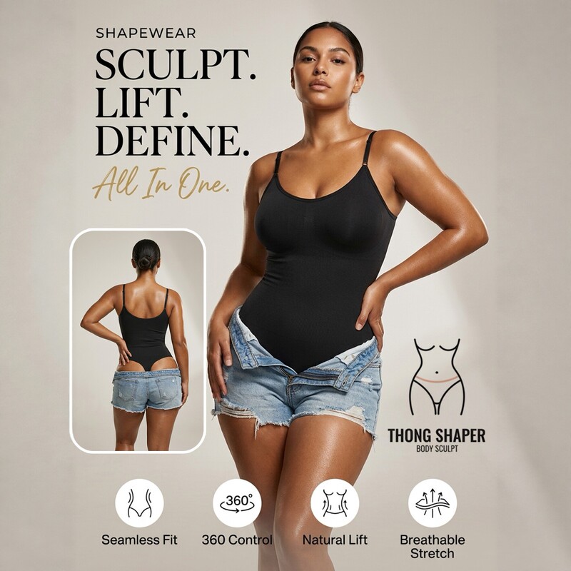 Plus-Size Fajas Shapewear Women's Thong Tummy Control Butt Lifter Hip-Lifting Camisole Body Shaper Plus-Size Fajas Shapewear Women's Thong Tummy Control Butt Lifter Hip-Lifting Camisole Body Shaper