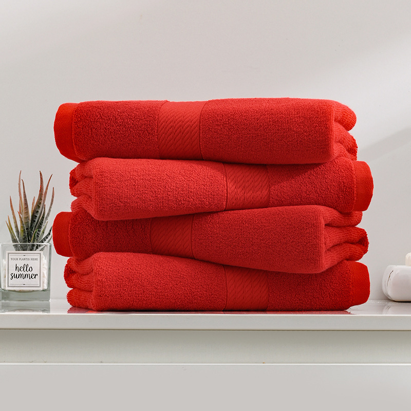 Pure Cotton Thickened and Enlarged Towel, Plain Color, Large Size Adult Towel for Home Use, Bath Towel, Face Towel, Hand Towel, 50*100cm