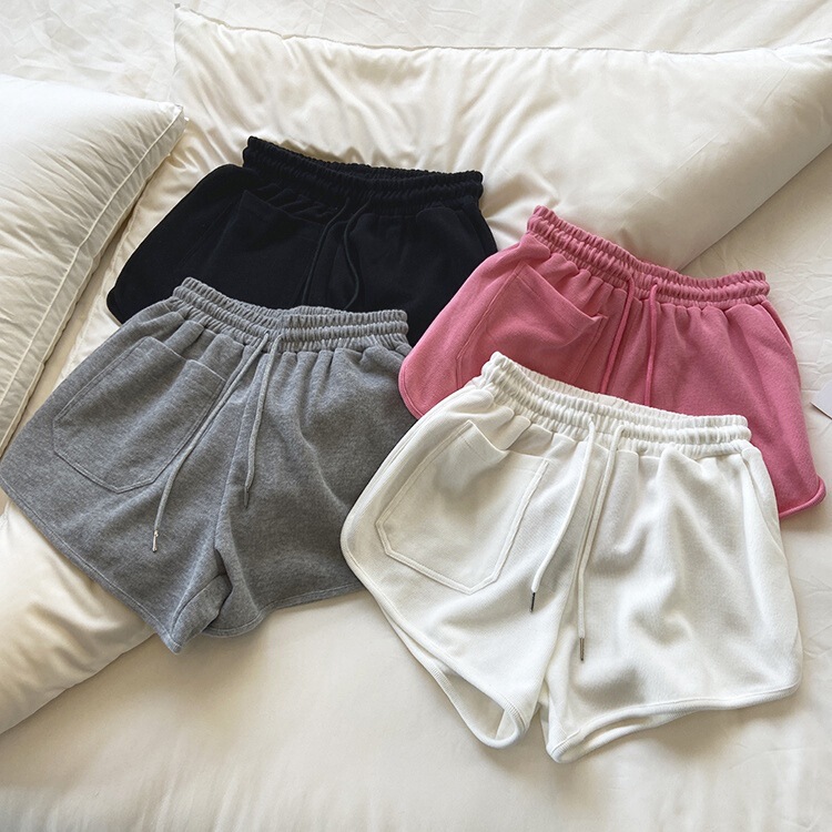 American Style Shorts for Women with Large Flap Pocket Pantss, High Waist, Wide Legs, A-Line Shorts for Women, Summer Loose Casual Sports Home Hot Pants