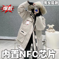 大鹅羽绒服工厂08款远征羽绒服男女情侣款外套狼毛领连帽加拿大衣