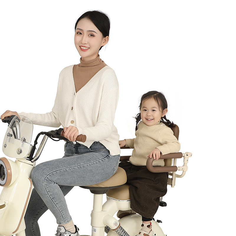 Electric car child seat front and rear folding seat rear child fence armrest battery car baby safety seat