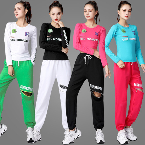 Stop production MoMuDe square dance sports suit for women, autumn new long-sleeved dance clothing aerobics dance