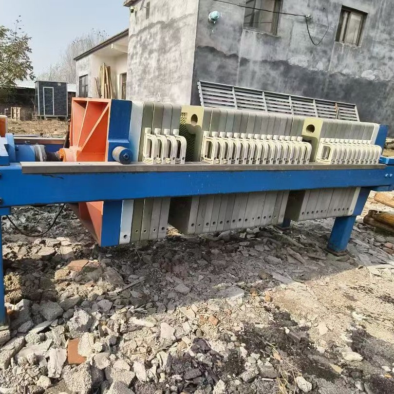 二手自动厢式板框压滤机 市政污泥处理设备 20平方隔膜压滤机