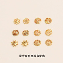 18K����ɫ����и��黨ñ��Ƭ�U�ջ������diy���朴������