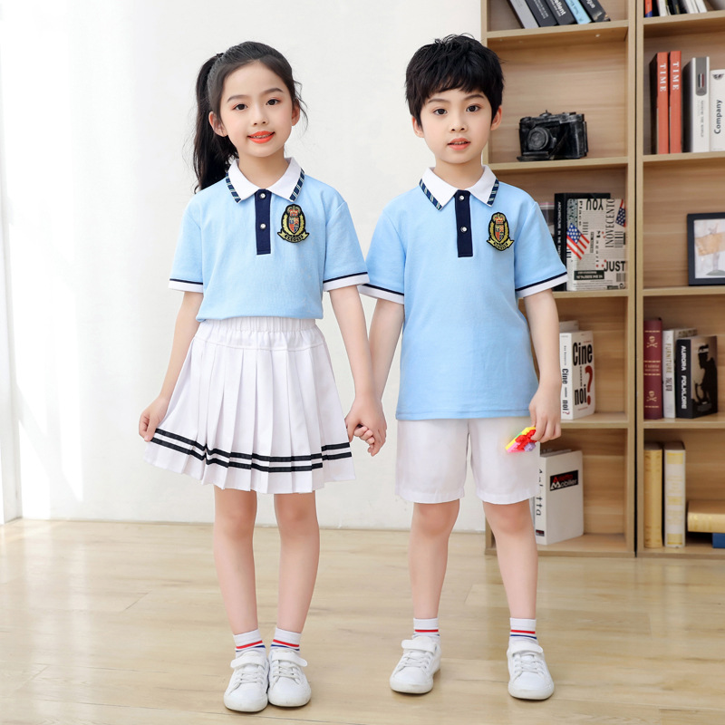 Preschooler and Elementary School Student Uniform Set in British Style Children's Class Attire Summer June 1st Performance Costume New Arrival