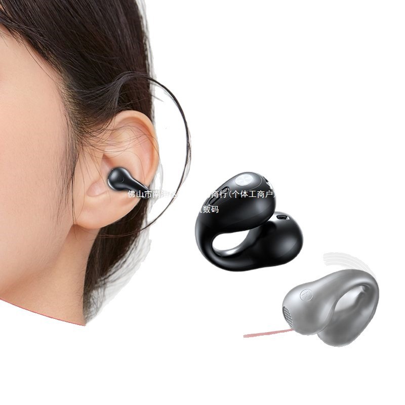 真の骨伝導クリップオン Bluetooth ヘッドセット ワイヤレス 2025 新しい両耳高外観超クリアな音質超長時間スタンバイ|undefined