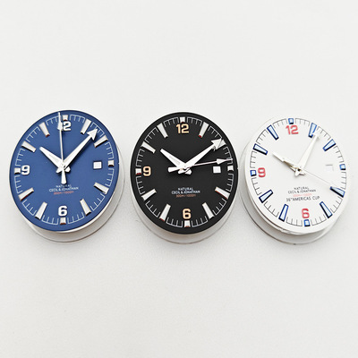 代用海马无LOGO33MM 绿夜光字面表盘表针组合套装适配8215 2813|ms