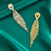 Retro fashionable accessory for bride, universal earrings with tassels, European style