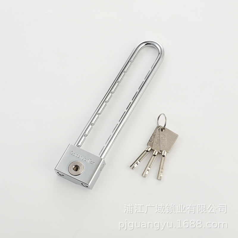 Cerradura de puerta de vidrio Cerradura en forma de U 60mm pestillo de puerta de tienda doble puerta cerradura antirrobo cerradura de motocicleta eléctrica hogar alargado